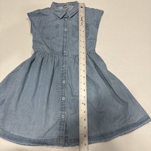 Girls Dresses Okie Dokie Chambray Denim Tiered & Isaac Mizrahi Tutu Heart Size 5 - Picture 6 of 11